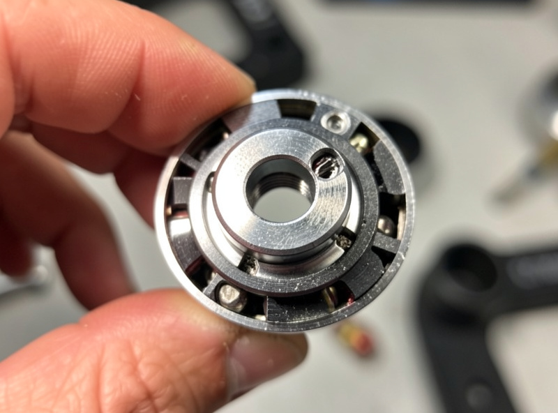Hand spinning a brushless FPV motor bell to check bearings for grit and play