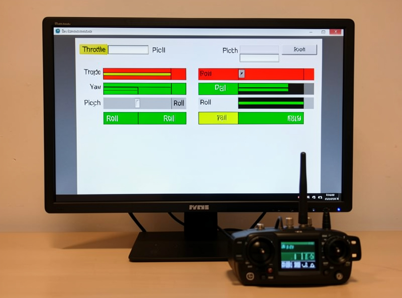FPV radio control settings screen showing Mode 2 channel mapping